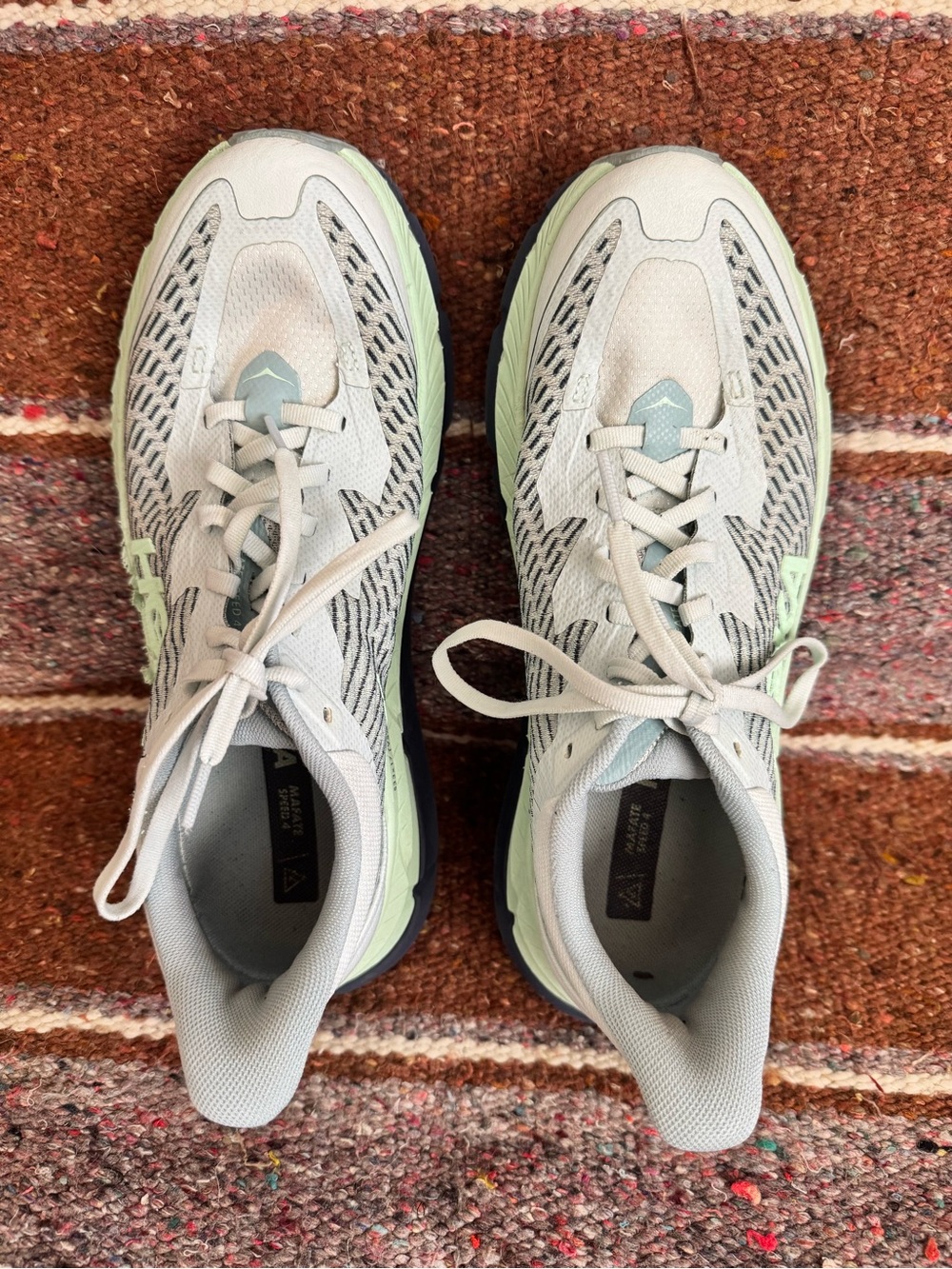 Hoka Women's Mafate Speed 4 Trail Mint Running Shoes Size 9.5